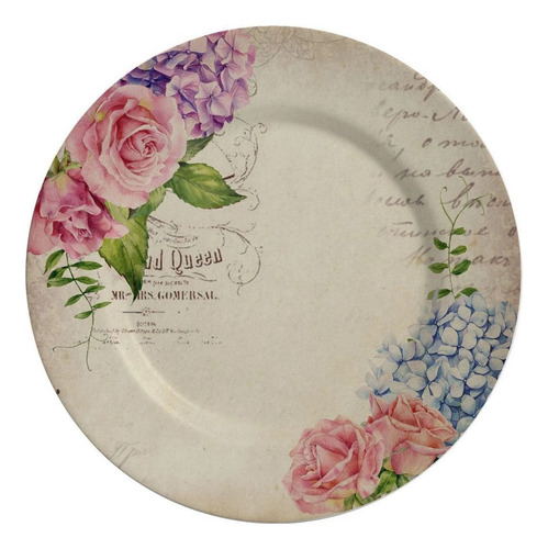 Aparelho De Jantar Chá 20 Peças Decoupage Flowers Alleanza Cor Estampado