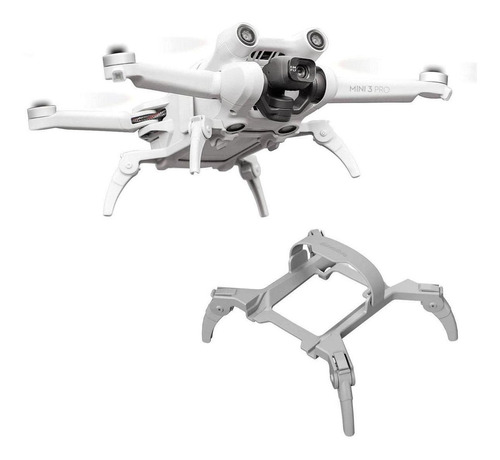 Trem De Pouso Dobrável Para Drone Dji Mini 3 Pro - Cinza