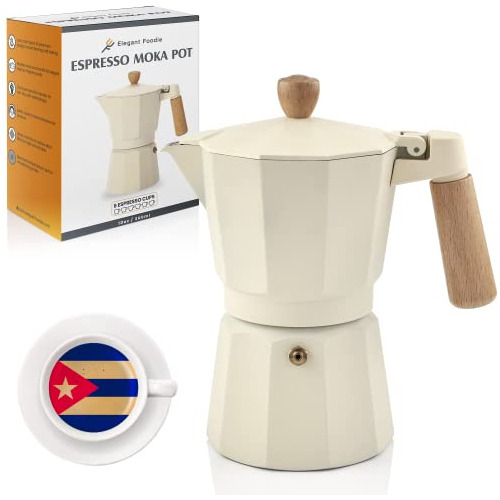 Cafetera Cubana Elegant Foodie - Moka Pot Estilizado 6 Tazas