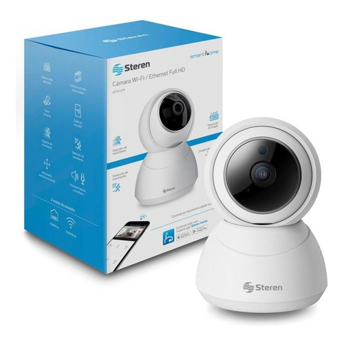Camara Seguridad Wifi Ethernet Full Hd Robotizada Sensor Mov