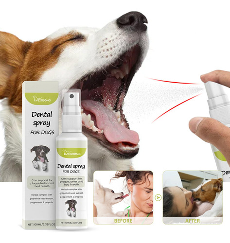 Spray Limpiador Bucal De Menta Para Mascotas Fresh Breath, 1
