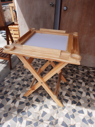 Mesa De Domino En Pino Seco Con Formica 