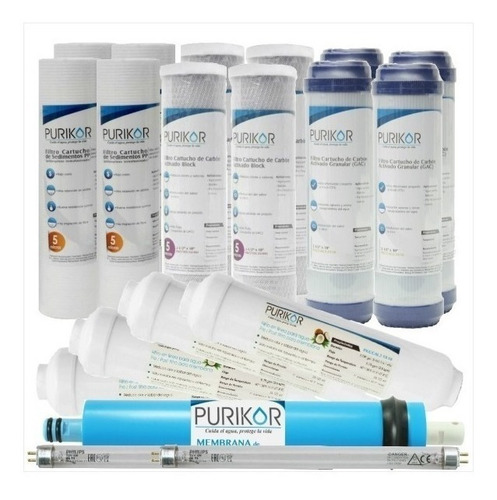 Kit De Mantenimiento De 24 Meses Purikor Pa Modelo 100-6uvpm