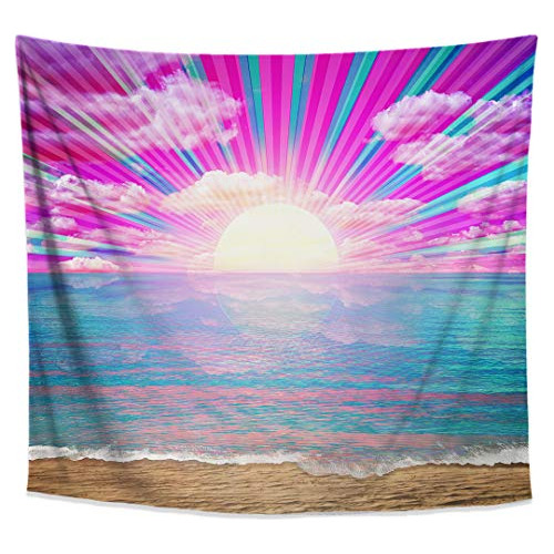 Tapiz De Playa Retro Waves De Lucid Eye, Tapiz De Sol P...