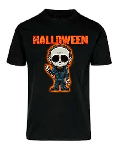 Playera Halloween Caricatura, Estampado Manga Corta