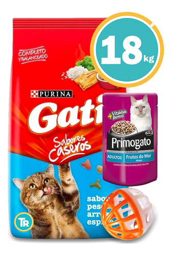 Alimento Gato Gati Pescado 18 Kg C/salsa Y Envío S/cargo*