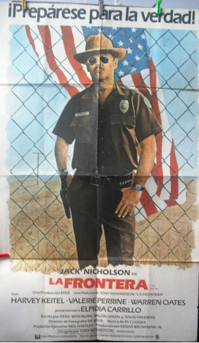 Afiche Original De La Película La Frontera ( The Border)