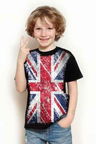 Camiseta Criança Frete Grátis Bandeira Inglaterra England