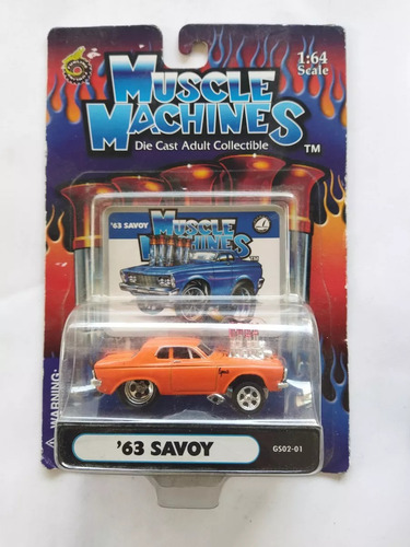 Muscle Machines 1963 Plymouth Savoy Gasser 1:64 Diecast 