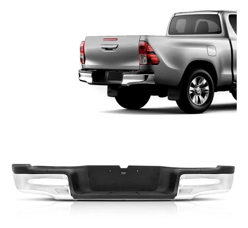 Parachoque Traseiro Hilux 2016 2017 2018 Cromado Completo