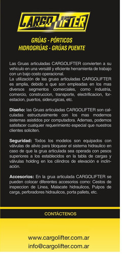 Hidrogrua Cargolifter A25 25tnm