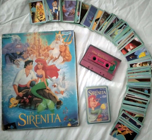 Album La Sirenita+lote De Figuritas+mazo De Cartas+cassette