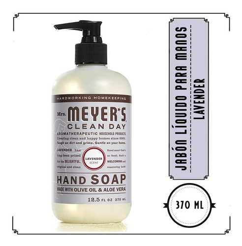 Jabón Líquido Para Manos Mrs Meyers Clean Day Lavender 370ml