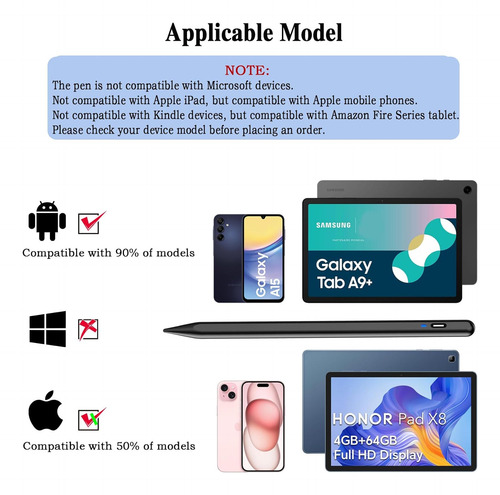 Lápiz Stylus Para Tablet Android, Lápiz De Punta De ...