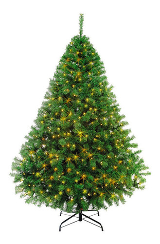 Arbol Navidad Naviplastic Pino Canadiense 2.2m 512 Luces Led Color Verde