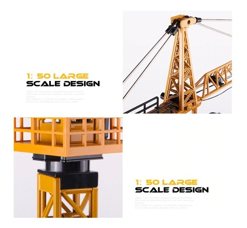 Grúa Torre De Escala 1:50 Alta Simulación De Ingeniería Huin