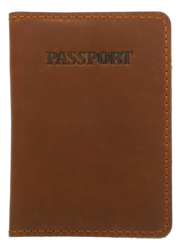 Bolso De Pasaporte Vintage De Piel Auténtica