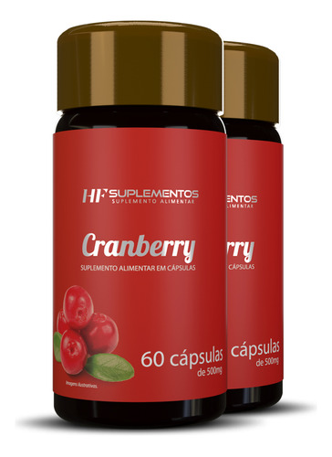 2x Cranberry 500mg Hf Suplements 60caps