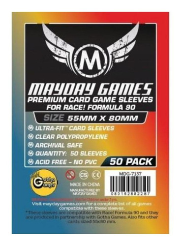 Mayday Micas Race! Formula 90 Premium 55x80mm Pack 50