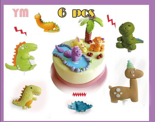 Decoración De Pastel Para Hornear 3d Dinosaurio Bebé Suave C | Meses sin  intereses