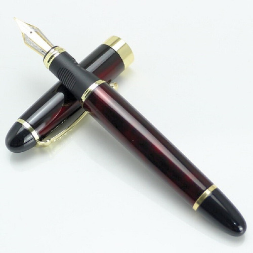 Imagen 2 de 5 de Pluma Fuente Marca Jinhao Modelo X450 Color Lava Roja