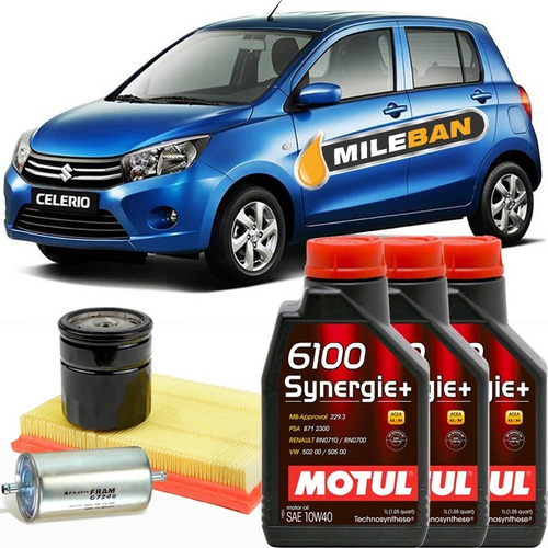 Service Cambio Aceite Celerio Nuevo 1000cc Motul + 3 Filtros