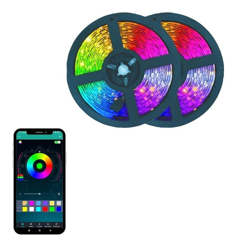 Cinta Led Rgb Bluetooth Luces Usb Tv Hogar Música 5 Metros