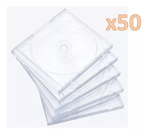 Caja Cd Transparente Simple / 50 Unidades