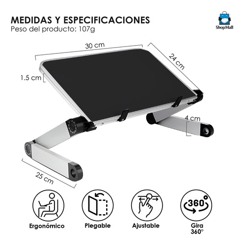 Mesa Plegable Laptop Portátil Desayunador Oficina Estudiante