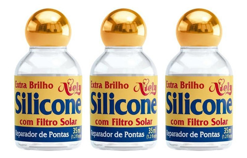 Reparador De Pontas Niely 35ml Silicone-kit C/3un
