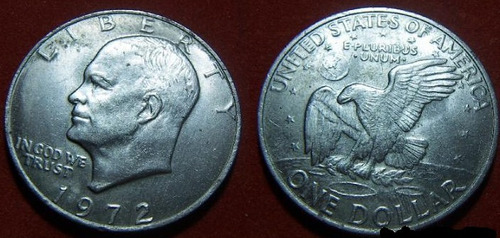 Imagen 1 de 2 de Moneda Para Coleccion 1$ Año 1972 Eisenhower