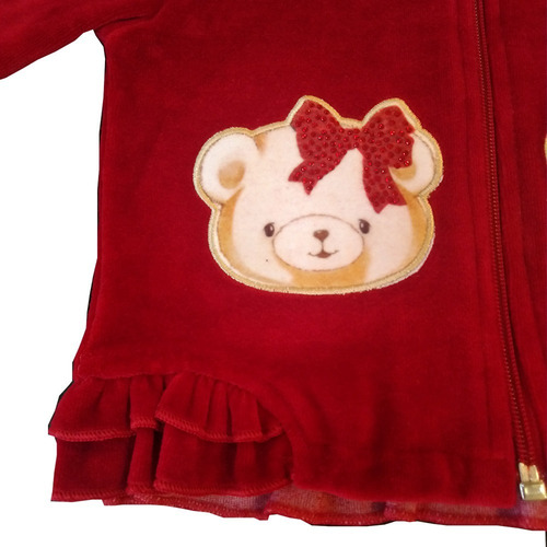 Imagem 5 de 7 de Conjunto Plush Para Bebês Ursinha Vermelha