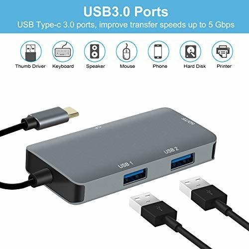 Lector De Tarjetas Usb-c Sd/tf, Enlaces De Onda 5 En 1