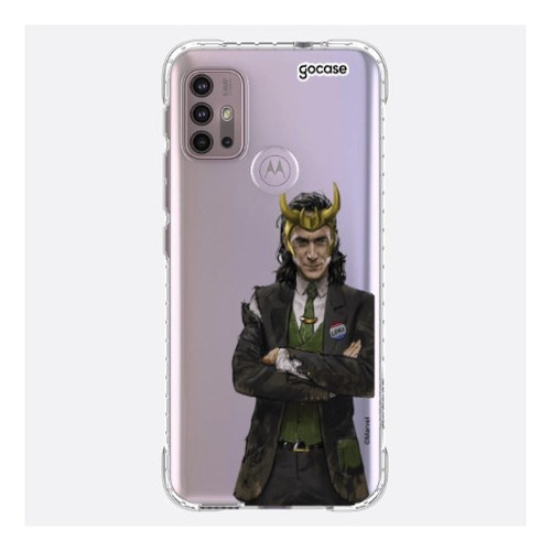 Capa Gocase Impacto Disney Loki Para Moto G10 G20 G30 Cor Transparente