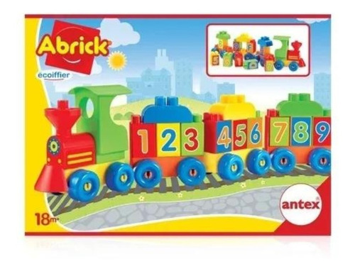 Tren Bloques Abrick Apilables Encastre Antex Numeros Letras