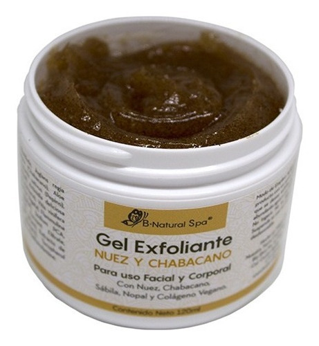 Gel Exfoliante De Nuez, Chabacano Y Colageno Vegano 120grs Tipo de piel Todo tipo de piel