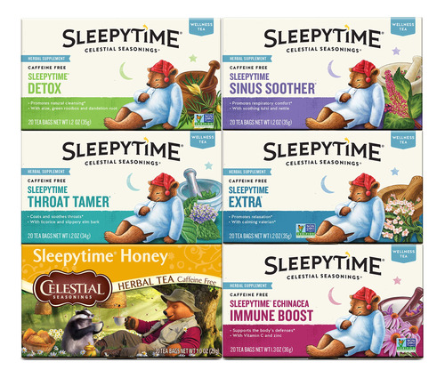 Celestial Seasonings Wellness Tea Sleepytime - Paquete Vari.