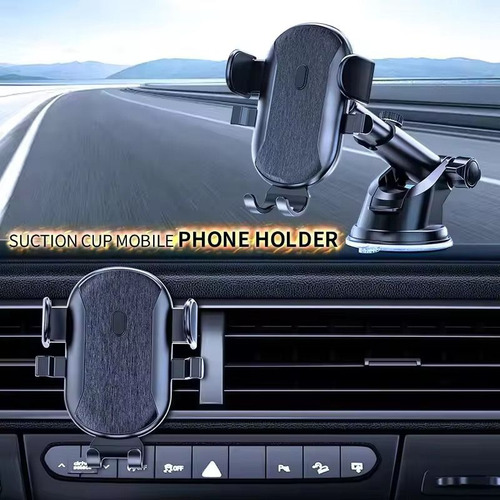 Soporte Celular P/ Auto Con Sopapa Brazo Extensible 360° Negro