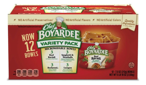 Spaghetti, Lasagna Chef Boyardee Variety Pack 12 Piezas