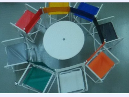 Sillon Director Caño Redondo C/pint. Color Bca/ Ngra O Gris