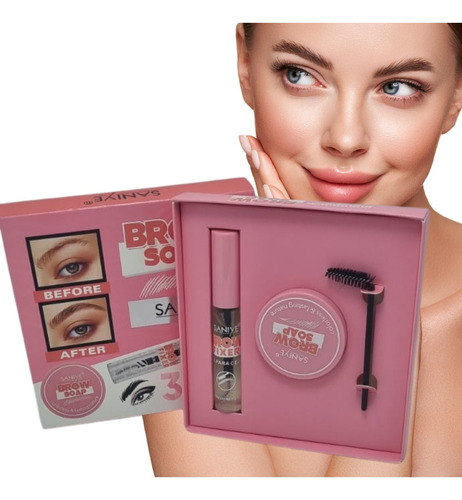 gel+ jabon cejas para cejas Saniye Cera para Cejas STYLING SOAP brow styling soap pack con 2 unidades de 19 mL/9 g color transparente