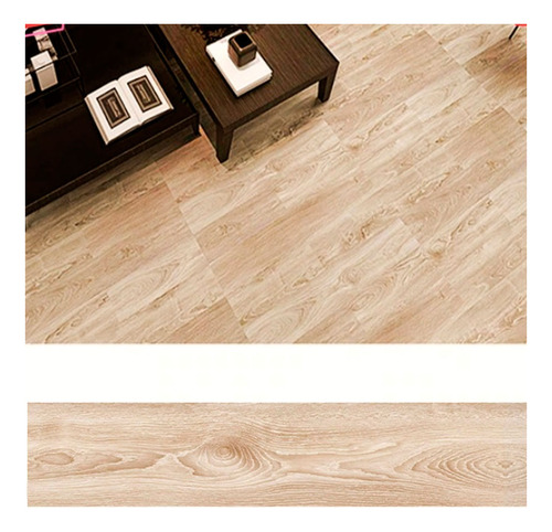 Piso Vinílico Autoadhesivo Pvc 2mm Símil Madera Rinde 5m2