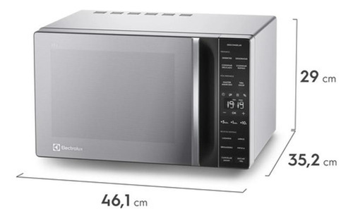 Microondas 36 Litros 1600w 52x42x32cm 127v Inox - Electrolux