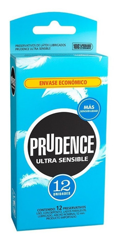 Prudence Ultrasensible Preservativo Latex Lubricado 12 Unid