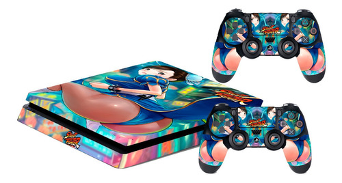 Skin Para Playstation 4 Slim Modelo (11978ps4s) Chun Li