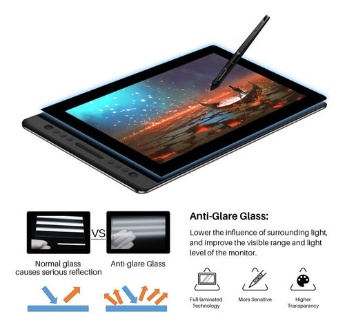Huion Kamvas Pro 16 - Tableta De Dibujo Gráfico Con Pantalla