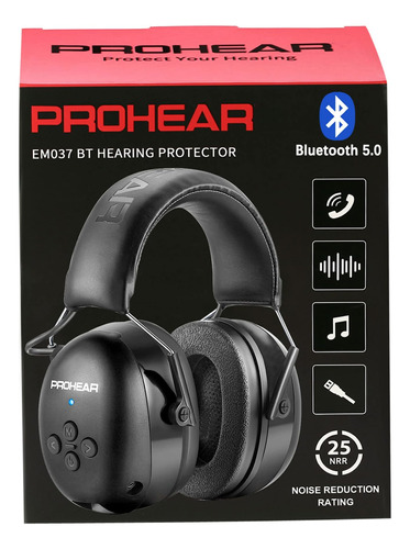 Prohear 037 Auriculares De Protección Auditiva Bluetooth 5.0