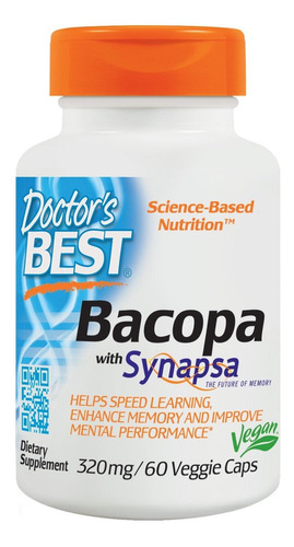 Doctor's Best Bacopa Con Synapsa, Sin Ogm, Vegana, 320 Mg,
