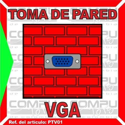 Imagen 5 de 6 de Faceplate De Pared: Vga X 1 Ref: Ptv01 Computoys Sas