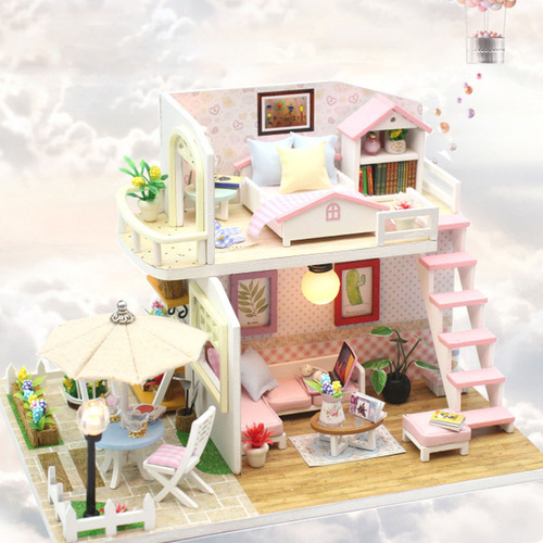 Mz Kit De Casa De Muñecas Diy: Casa En Miniatura Con
